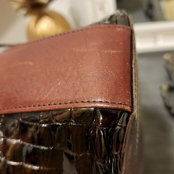 Brighton Embross Snake Print Shoulder Bag - Picture 10 of 15